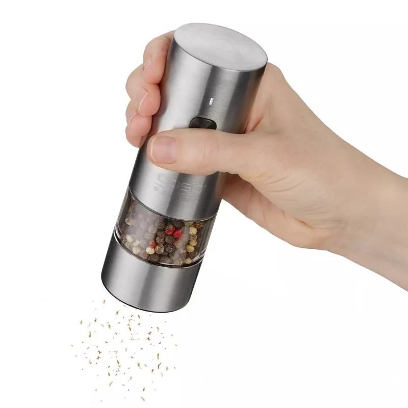 Caso Saleiro e pimenteiro | SpiceDuo | Elétrico | Material da caixa Aço inoxidável | Lítio