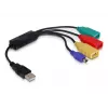 DeLock Hub USB 2.0 externo de 4 portas - Hub - 4 x USB2.0 - Desktop (61724)