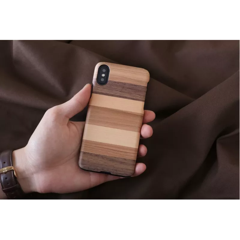Capa para smartphone man and wood para iPhone X/XS — capa de proteção preta