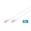 Digitus DK-1624-100S-5 Cabo de patch Slim CAT 6 U/FTP, 10 m, cinzento, pack de 5