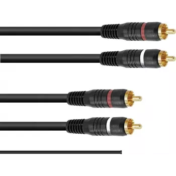 Cabo RCA Omnitronic 3020940N 2x2 com terra 1,5 m