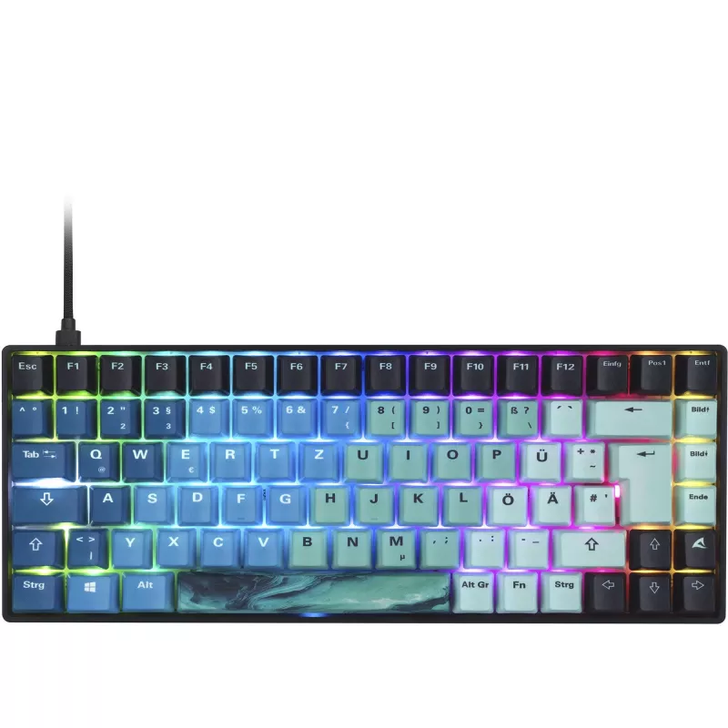 Teclado mecânico para gaming Sharkoon SKILLER SGK50 S3 Ultimate Rev2 azul-menta layout QWERTZ