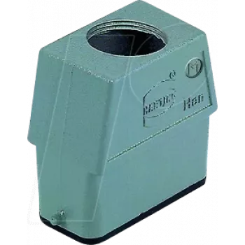 Caixa de conector Harting HAN 10 A-GG-M25, caixa retangular industrial em metal