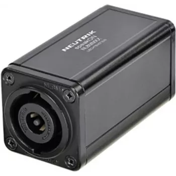 NEUTRIK NL8MMXX - adaptador de passagem speakON de 8 polos para extensões de cabo - em preto (NL8MMXX)