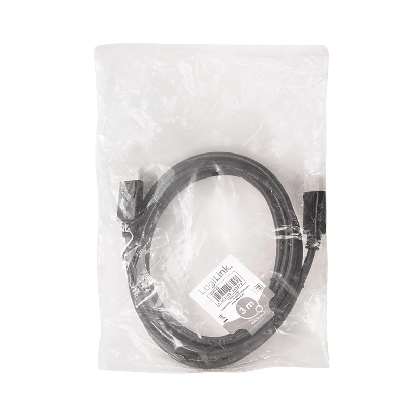 Cabo DisplayPort LogiLink 3 m preto CD0102