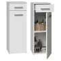 Coluna de lavatório com gaveta Top E Shop Nel 30×30×85 cm branco mate