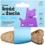 AZANKI Osso com salmão em pele de salmão com tomilho e manjericão em forma de peixe - Petiscos para cães - 12 cm