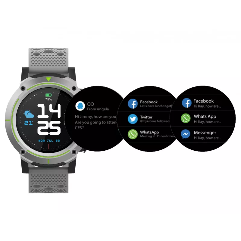 Denver SW-510 Smartwatch GPS, 1,3" ecrã tátil, cinzento