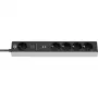 Brennenstuhl 1159780615 Régua de tomadas 1,5 m 5 tomadas AC interior preto, cinzento