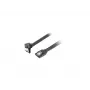 Cabo SATA III LANBERG CA-SASA-13CU-0050-BK 0,5 m, SATA 7 pinos para 7 pinos, 6 Gbit/s, preto