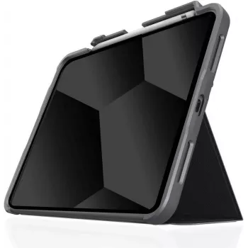 STM dux plus - capa flip para tablet - resistente - policarbonato, poliuretano termoplástico (TPU) - preto - para Apple iPad de 10,9 polegadas (10.