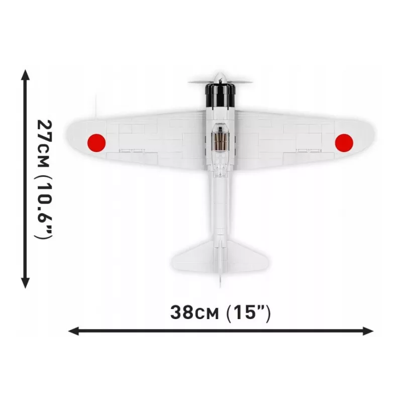 Conjunto de construção Cobi Mitsubishi A6M2 „Zero-Sen“ — 347 peças, idade recomendada 3+