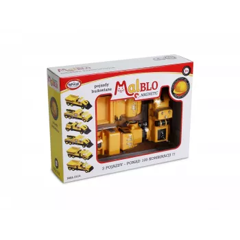 Conjunto de veículos Popular Playthings Mix or Match Vehicles Construction preto amarelo