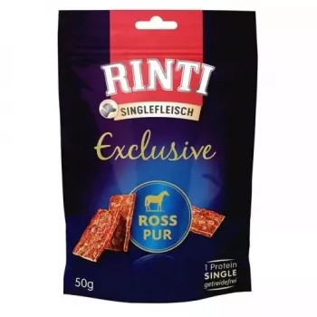 RINTI Singlefleisch Exclusive Cavalo - Petiscos para cães - 50g