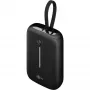 Powerbank portátil Goobay 10.000 mAh com cabo USB-C integrado – 20 W compacto para levar consigo (76251)