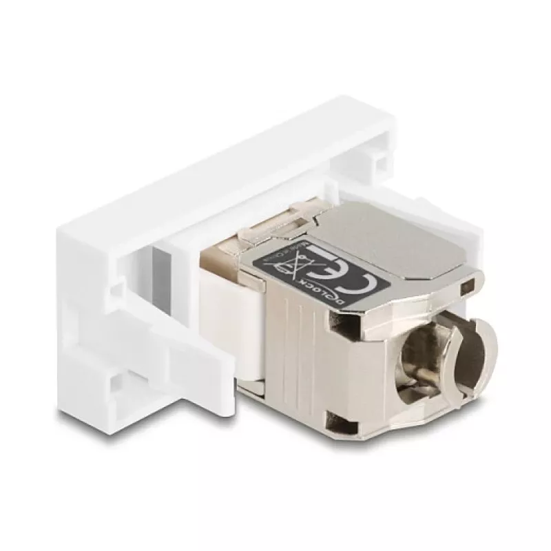 Módulo de rede RJ45 DELOCK 90904 Cat.6A com LED para painéis Keystone e patch panels
