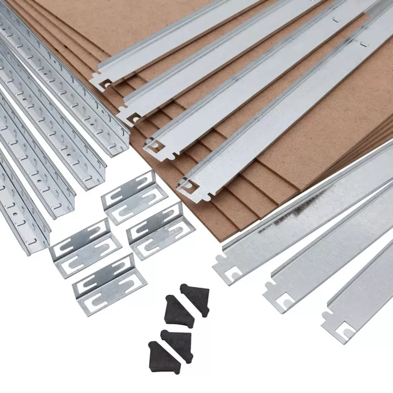 Estante de armazém GreenBlue GB378 metal galvanizado 5 prateleiras, aço galvanizado, 900×400 mm, máx. 75 kg por prateleira