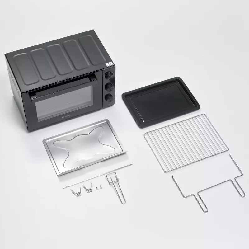 Forno elétrico de mesa autónomo SEVERIN TO 2076 — 46 L, 1800 W, autónomo, preto, 515×420×365 mm