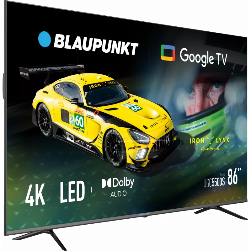 TV LED Blaupunkt | 86UGC5500S | 86 | Smart TV | Google TV | UHD | preto