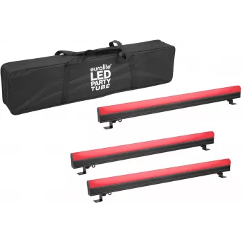 EUROLITE conjunto de 3x AKKU PT-100/32 Pixel DMX Tube com saco macio