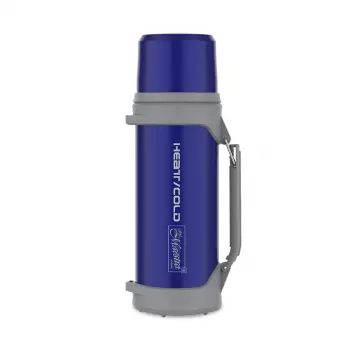 Garrafa térmica Maestro MR-1631 1,5 l azul/cinzento, conservação de calor 24 h, com tampa, copo e pega