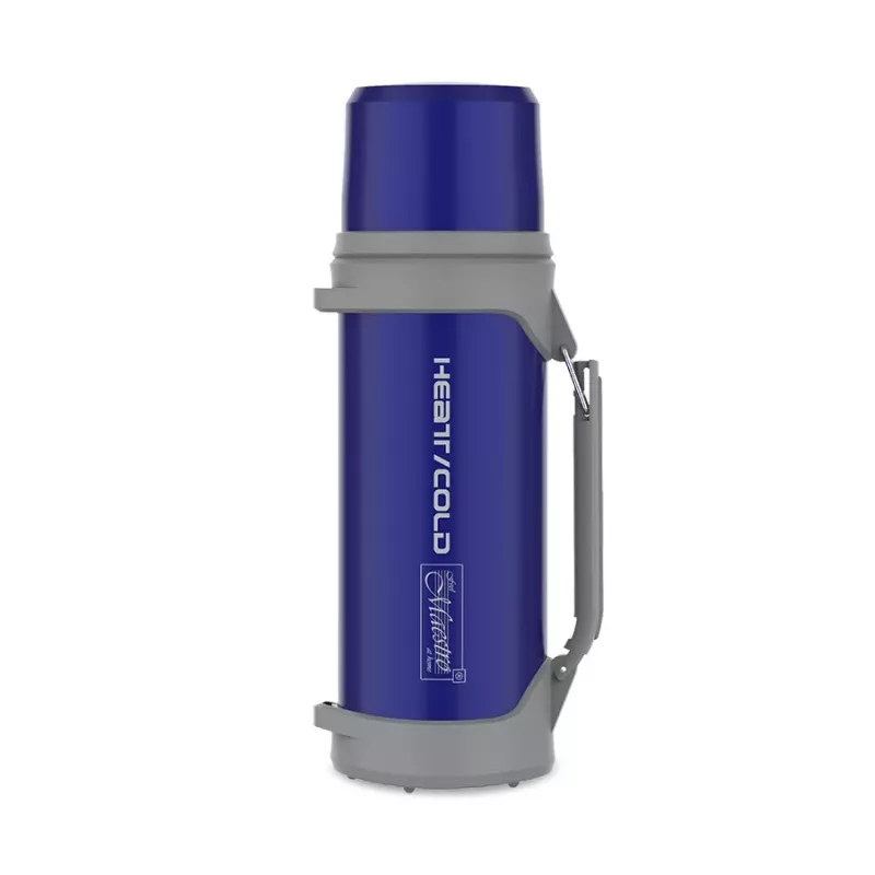 Garrafa térmica Maestro MR-1631 1,5 l azul/cinzento, conservação de calor 24 h, com tampa, copo e pega