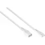 Ficha de extensão Euro kabelmeister C8 (reta) para conector fêmea C7 / Euro 8 (reta), Branco, 0,75mm², 2m (SK0870-W020)