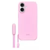 Capa com suporte para iPhone 17 Apple Beats com MagSafe e controlo de câmara, Pebble Pink, PC e microfibra