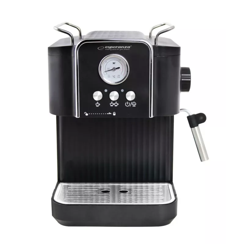 Máquina de café expresso ESPERANZA EKC010 — depósito de água de 1,8 L, 850 W, 20 bar, emulsor de leite integrado