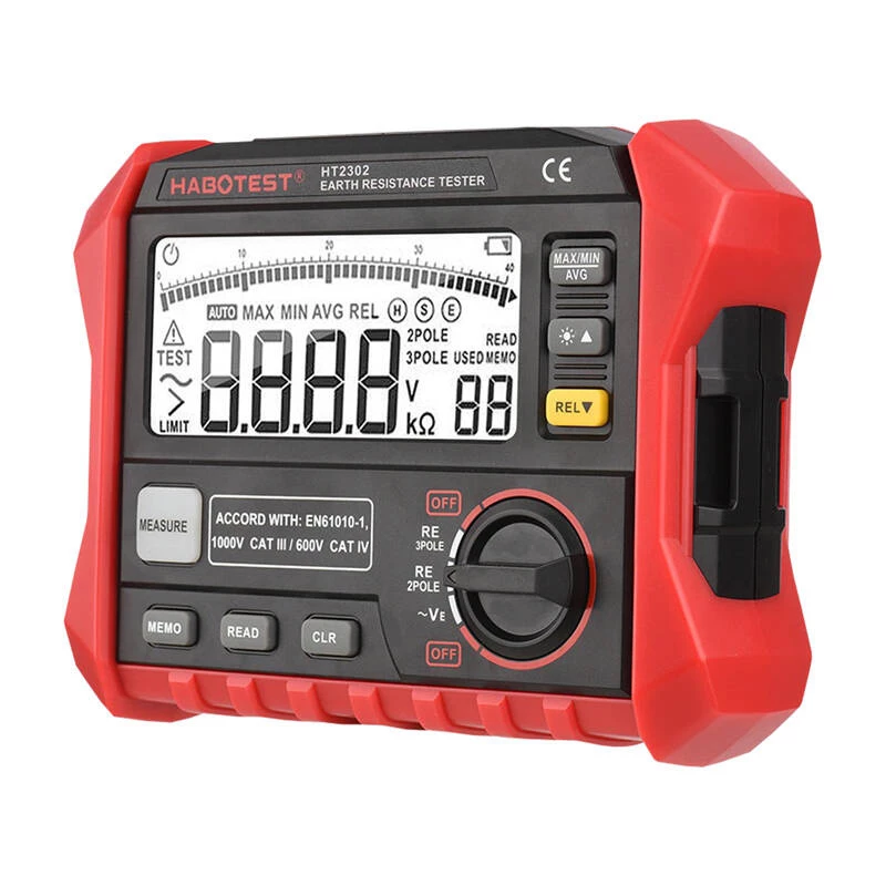 Testador digital de resistência de terra Habotest HT2302