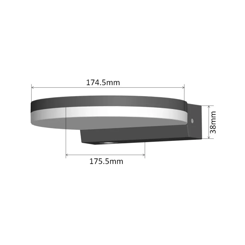 Aplique de parede exterior LED MACLEAN MCE346W 15W – luz fria/quente não indicada