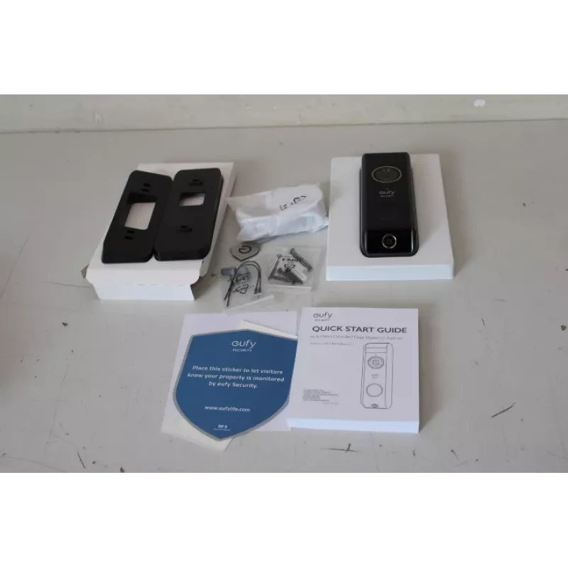 Videoporteiro Eufy Doorbell 2 Pro – modelo T8213G11SO, preto, recondicionado (riscos na parte superior)