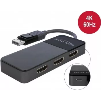 Splitter de vídeo DeLOCK 87770 DisplayPort para 3x HDMI