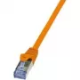 Cabo de rede LogiLink Cat6a S/FTP RJ-45 5m laranja