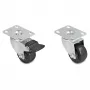 Rodas DeLOCK 66754 preto prateado aço 5 cm diâmetro