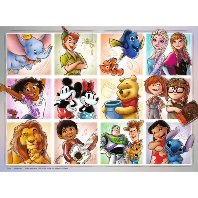 Puzzle infantil Ravensburger Disney Multicharacter – 100 peças, puzzle para crianças