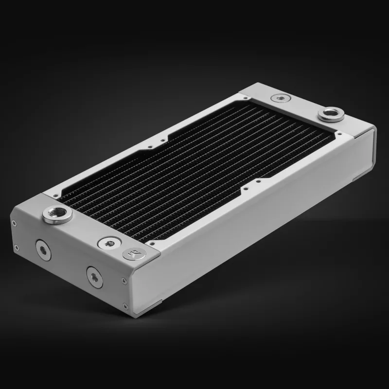 Radiador EK Water Blocks latão cobre aço inoxidável branco 130x300x44mm