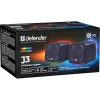 Defender J3 2.0 colunas para PC, 6 W, LED, alimentação USB, AUX, 90–20000 Hz, pretas