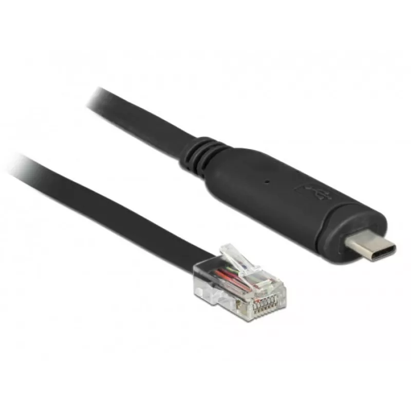 DeLock - Adaptador série - USB-C - RS-232 x 1 - preto (63912)