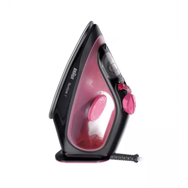 Braun TexStyle 1 Ferro de Engomar a Seco e a Vapor Sola Cerâmica 2000 W Preto, Roxo