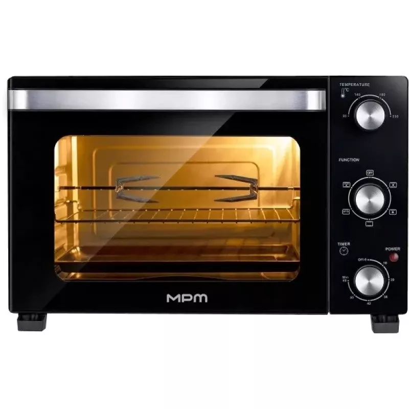 Forno de mesa elétrico MPM MPE-17/T – 48 L, 1800 W, convecção, termostato, espeto rotativo