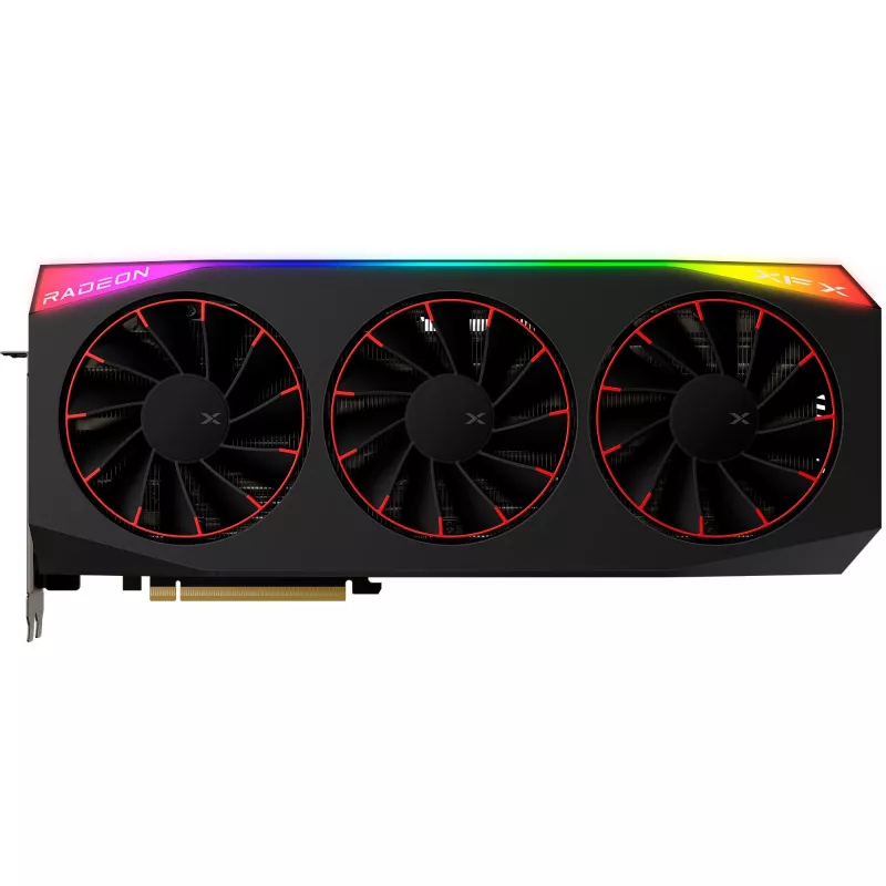 Placa gráfica XFX Radeon RX 9070 XT OC — 16 GB GDDR6, PCIe 5.0, 3× DisplayPort 2.1, HDMI 2.1, 3 ventoinhas, 360×155×72 mm