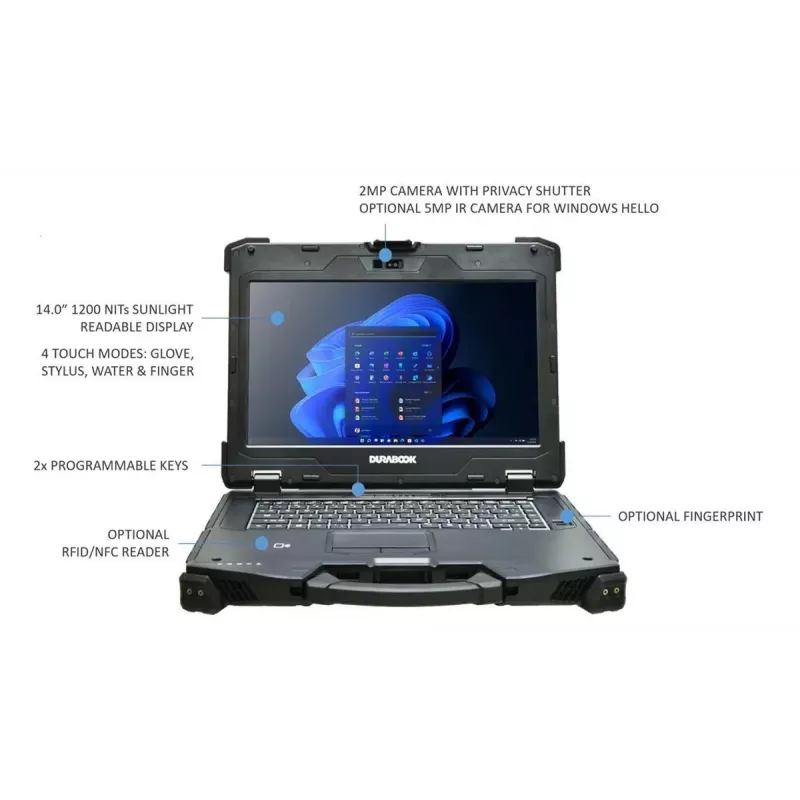 Portátil Z14G3 CU5-125U 14T 16GB/256GB Z4K1Q2JEJBXX Durabook