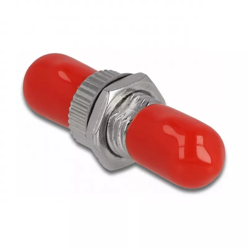 Acoplador de fibra ótica ST simplex fêmea para ST simplex fêmea metal DeLOCK 86835