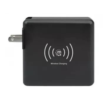 Carregador de parede de viagem e powerbank Manhattan 4-em-1