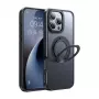 Capa protetora Mcdodo PC-4932 para iPhone 16 Pro com suporte integrado, preto