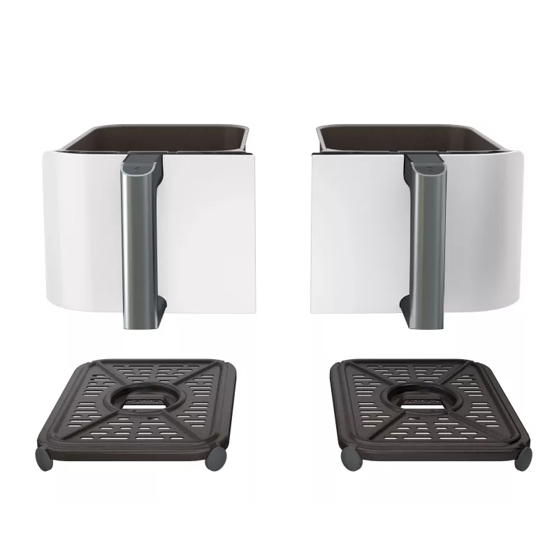 Fritadeira de ar quente Ninja AF400EU Double 9,5 L 2470 W branco, controlos rotativos e táteis