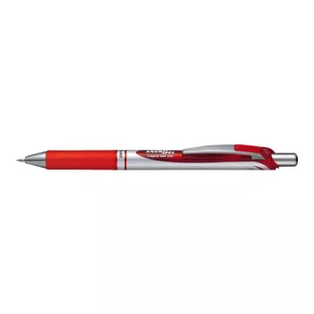 Caneta retrátil com clipe Pentel Energel XM Click vermelho