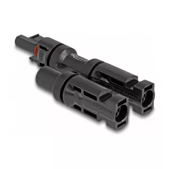 Conector solar DeLOCK DL4 1 fêmea para 2 macho preto