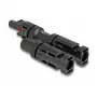Conector solar DeLOCK DL4 1 fêmea para 2 macho preto